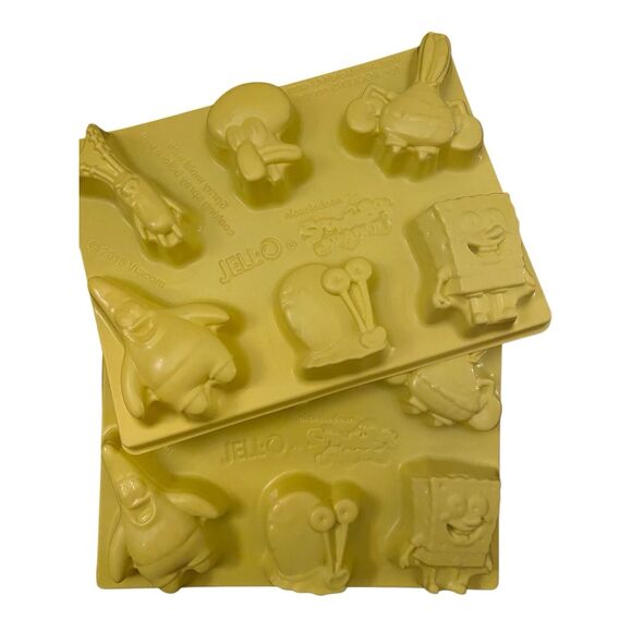 Lot of 2 2015 SpongeBob SquarePants Jello Molds Jigglers Gary Patrick - Picture 1 of 4